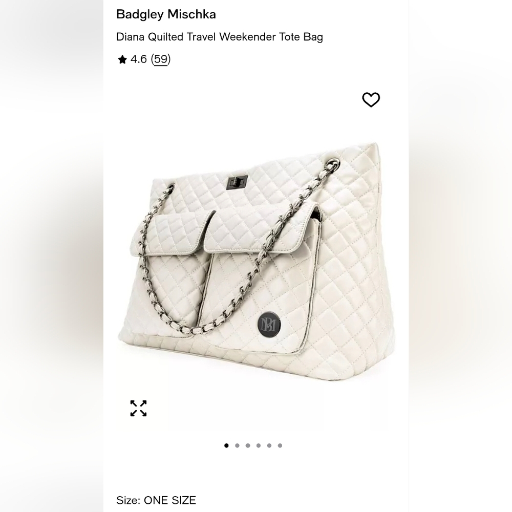 Elegant White Quilted Women's Bag
